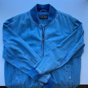 NWOT Slate and Stone Denim Bomber Jacket Size XL